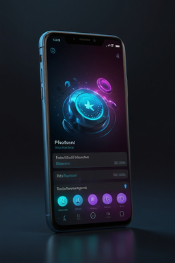 Móvil con app de casino